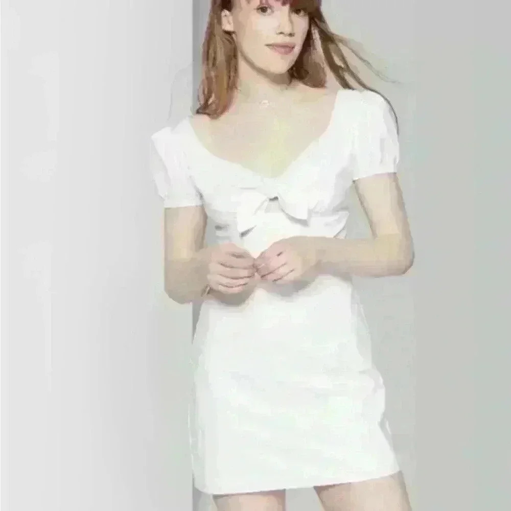White Wild Fable Dress M with how